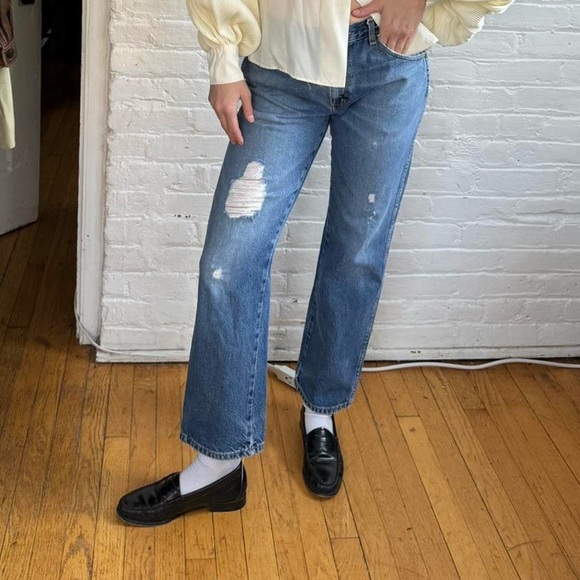 Vintage Mid-Wash Baggy Wrangler Jeans - Picture 5 of 8